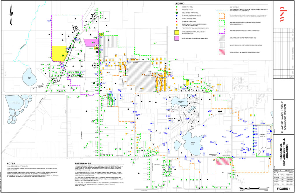 EPA March 2025 Report Page 73 Spring 2024 Municipal Water Connection and Residential Supply Well Replacement Map As Of December 2023